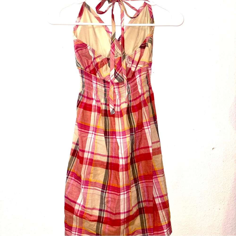 Tilly's Red Plaid Dress, Halter Straps, Mini Dress - Picture 7 of 12
